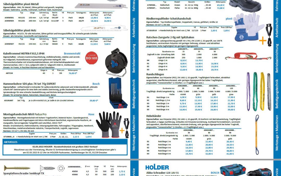 HOLDER Aktion Nr.1