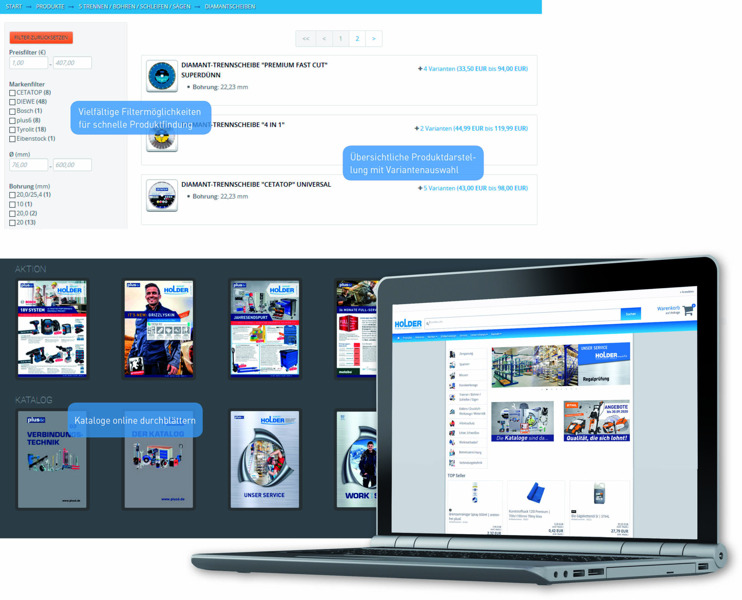 Holder - Online Shop Screenshot